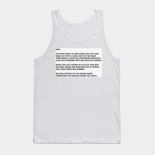 the letter Tank Top by BustedAffiliate